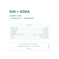Gin + Soda Desert Lime 250mL x 24